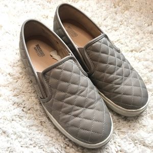 Tan Mossimo slip on quilted sneakers